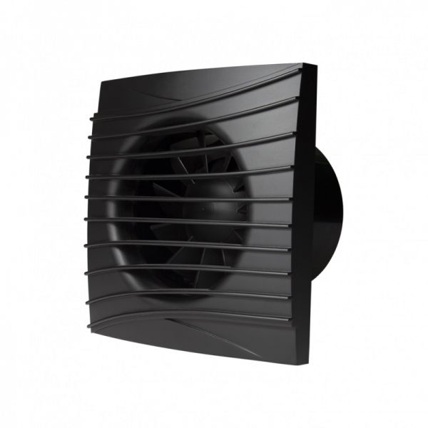 Ventilátor Dalap 125 DARK snížená hlučnost a zpětná klapka - Kliknutím na obrázek zavřete