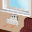 Větrací mřížka do dveří 462x124 mm MV450-hnědá