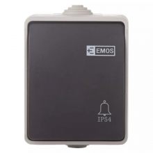 Vypínač venkovní č.1/0 tlačítko EMOS IP54 230V