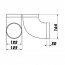 Koleno pro kruhové potrubí 125 mm/90 st. PVC 222p