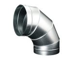 Koleno pro kruhové potrubí 250 mm/90 stupňů, kovové Zn