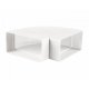 Koleno pro čtyřhranné potrubí vodorovné 220x90 mm PVC 950p Koleno pro čtyřhranné potrubí vodorovné 220x90 mm PVC 950p