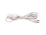 Flexo kabel s vypínačem 3m/2x0,75 bílá šňůra/PVC