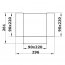 Ventilační Tvarovka T plochého kanálu 220x90 mm PVC 982p