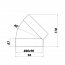 Koleno pro čtyřhranné potrubí 45st. vertikální 220x90 mm PVC