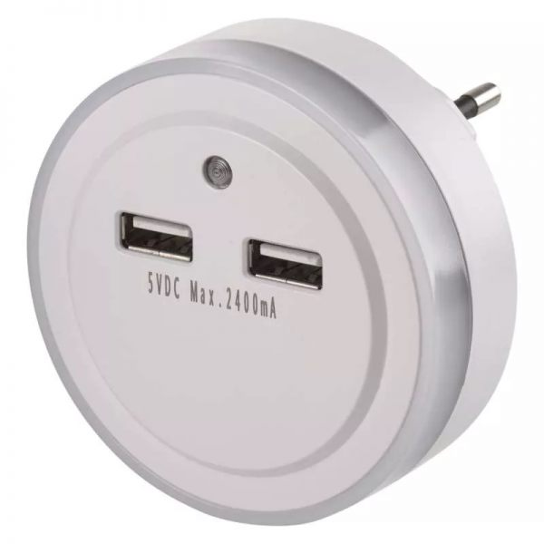 LED noční orientační světlo do zásuvky s 2x USB P3313 - Kliknutím na obrázek zavřete