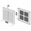 Větrací mřížka s regulací 250 x 250 mm MV 250 Rs