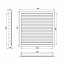 Větrací mřížka WDPG 300x250 extrudovaný hliník, šedá