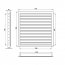 Větrací mřížka WDP 150x100, extrudovaný hliník, bílá
