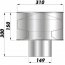 Komínová hlavice, protidešťová stříška CAGI 150 mm