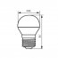LED žárovka E27/230V 5W LED5W-G45/E27/2700K teplá bílá