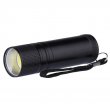 Svítilna LED kovová 3W COB LED, na 3x AAA černá