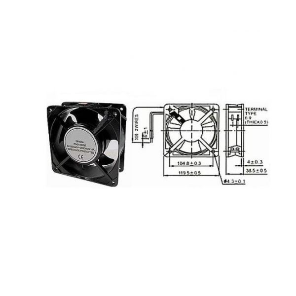 Ventilátor 230V/120x120 x 38 mm 2700 ot/min - Kliknutím na obrázek zavřete