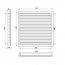 Větrací mřížka WDP 250x200 extrudovaný hliník, bílá