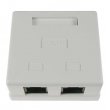 UTP zásuvka datová 2x RJ45 pro internet na omítku