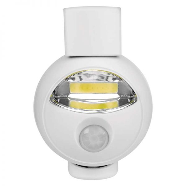 Noční světlo s PIR čidlem na baterie LED E-XGCL-08MC, bílé - Kliknutím na obrázek zavřete
