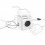 POWERCUBE zásuvka rozbočovač 4x240V + 2xUSB, 1.5 m, šedá