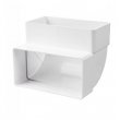 Koleno pro čtyřhranné potrubí kolmé 110x55 mm PVC 5252p