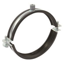 Objímka na VZT potrubí držák s gumou dvoušroubový 150 mm