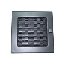 Krbová mřížka uzavíratelná se žaluzií Haco LKM 170x170 grafit