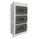 Rozvaděč pod omítku DB312F 3X12P/FMD plastový na jističe Rozvaděč pod omítku DB312F 3X12P/FMD plastový na jističe