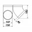 Koleno pro kruhové potrubí 150 mm/45 st. PVC 691p