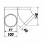 Koleno pro kruhové potrubí 100 mm/45 st. PVC 491p