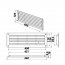 Větrací mřížka do dveří 462x124 mm MV450R s regulací hnědá