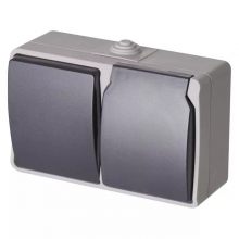Zásuvka s vypínačem č.6 venkovní EMOS IP44 230V