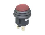 Spínač stiskací OFF-ON 1pol.12V/20A červený, vodotěsný
