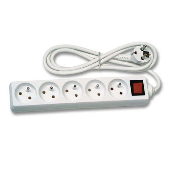 Prodlužovací kabel s vypínačem 5m 5 zásuvek 230V - Kliknutím na obrázek zavřete