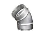 Koleno pro kruhové potrubí 100 mm/45 stupňů, kovové Zn
