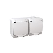 Dvojzásuvka na povrch 230V CEDAR PLUS 230V, IP44