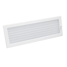 Krbová mřížka uzavíratelná se žaluzií Haco LKM 170x490 bílá