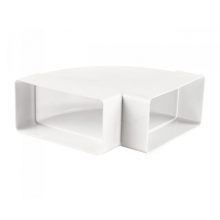 Koleno pro čtyřhranné potrubí vodorovné 110x55 mm PVC 5251p