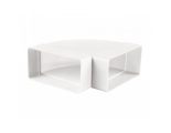 Koleno pro čtyřhranné potrubí vodorovné 220x90 mm PVC 950p