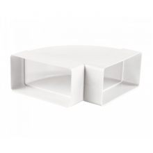 Koleno pro čtyřhranné potrubí vodorovné 220x90 mm PVC 950p