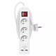 Prodlužovací kabel s vypínačem 2m 3 zásuvky + 2x USB, 230V