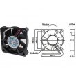 Ventilátor 12V/ 50x50 x 10 mm 5000 ot/min
