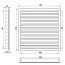 Větrací mřížka WDPG 450x100 extrudovaný hliník, šedá