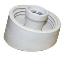 Objímka na světlo, armatura - kopyto - šikmé porcelán IP20