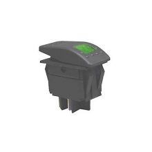 Spínač kolébkový ON-OFF 2pol.12V/20A černý prosvětlení