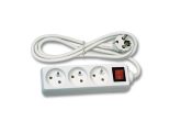 Prodlužovací kabel s vypínačem 1,5m 3 zásuvky 230V