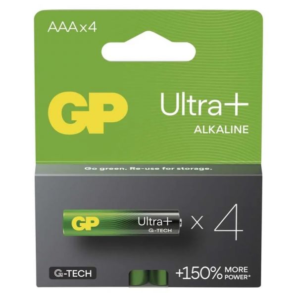 Baterie AAA, LR03 alkalická GP Ultra Plus Alkaline mikrotužková - Kliknutím na obrázek zavřete