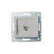 Zásuvka datová 1x RJ45 pro internet LOGI, stříbrná