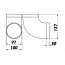 Koleno pro kruhové potrubí 100 mm/90st. PVC 121p