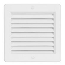 Větrací mřížka plastová VM 150x150 B bílá s rámečkem