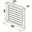 Větrací mřížka kovová 400x400 mm MVMP400s-bílá