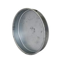 Ukončovací záslepka pro kruhové potrubí 125 mm, kovová Zn