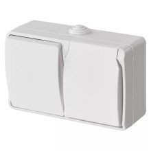 Zásuvka s vypínačem č.6 venkovní EMOS IP44 230V, bílá